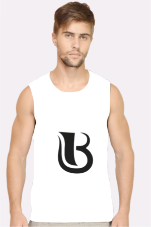 Male AOP Mens Vests White