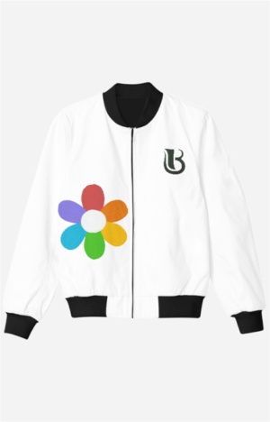 Kids AOP Kids Bomber Jacket White 5Yrs